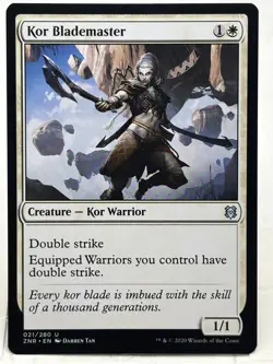 Kor Blademaster NM/M* Zendikar Rising ENGLISH 021/280 mtg -UnltdCards - Image 1