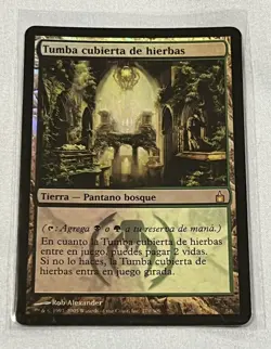 2005 Overgrown Tomb FOIL (Spanish) Ravnica City of Guilds NM Rare Land MTG. - Image 1