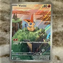 Pokemon TCG Victini SVP 208 Full Art Illustration Black Star Promo Rare Holo - Image 1