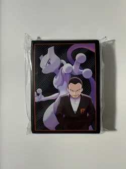 Pokemon TCG Destined Rivals ETB Sleeves Giovanni & Mewtwo 65 Sleeves Sealed - Image 1