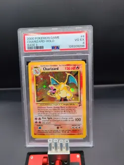 2000 Pokemon TCG Base Set 2 Charizard #4 PSA 4 - Image 1