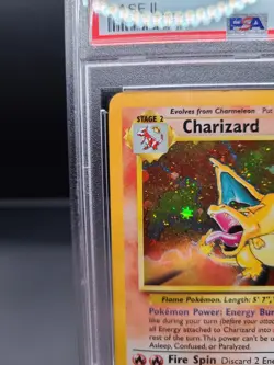 2000 Pokemon TCG Base Set 2 Charizard #4 PSA 4 - Image 2