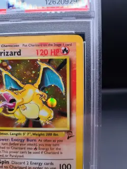 2000 Pokemon TCG Base Set 2 Charizard #4 PSA 4 - Image 3