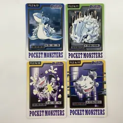 Koffing Weezing Rhyhorn Laplace 1997 Carddass Bandai Pocket Monsters set - Image 3