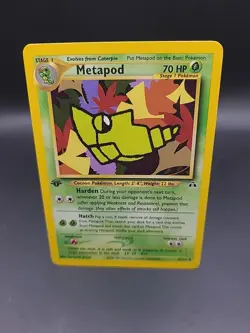 Pokemon - Metapod 42/75 - Neo Discovery - 1st Edition - Uncommon - LP - Image 1