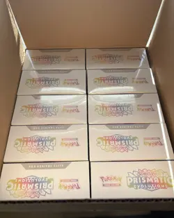 CASE/LOT of 10 Sealed Pokemon TCG Prismatic Evolutions Elite Trainer Boxes ETBs! - Image 2