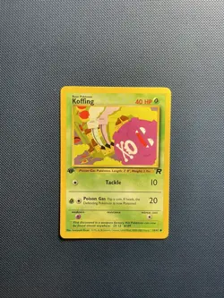 (LP/NM) Koffing Team Rocket 58/82 1st Edition Common Pokemon TCG - Image 1