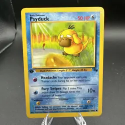 1st Edition Psyduck 53/62 - Fossil - Common - Pokemon - NM - Image 1