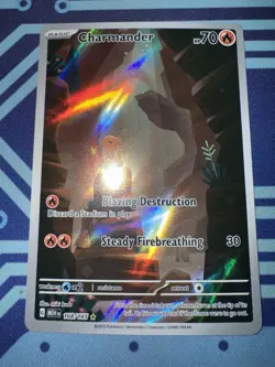 2023 POKEMON SCARLET & VIOLET 151 ILLUSTRATION RARE 168/165 CHARMANDER NM CLEAN - Image 1