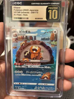2022 Pokemon Japanese VStar Universe-Art Rare 200/172 BIBAREL CGC 10 Pristine - Image 1