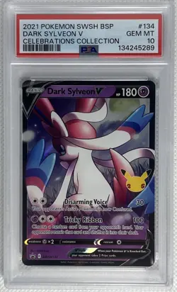 Pokemon Sword & Shield Celebrations Sylveon V SWSH134 Promo Holo PSA 10 Gem Mint - Image 1