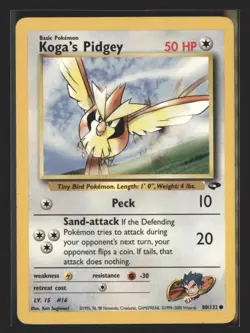 Pokemon Gym Challenge Koga's Pidgey (80) #080/132 WOTC Common - Image 1