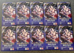 One Piece OP14 The Azure Sea’s Seven Sleeved Booster Pack Lot Of 10 - In Hand - Image 1