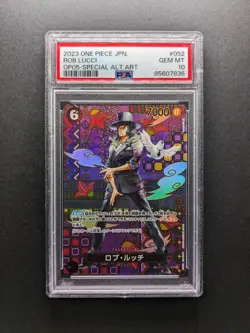 PSA 10 - 2023 One Piece ROB LUCCI - OP05-092 SP SR - Special Alt Art - Japanese - Image 1