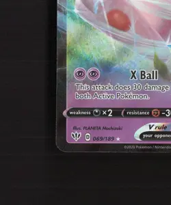 Mew V 069/189 Darkness Ablaze Ultra Rare Holo Pokemon Card NM - Image 5