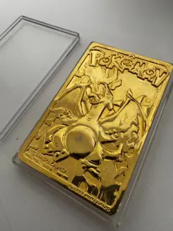 1999 Burger King Pokemon Charizard Gold Plated Card 23K Vintage Rare - Image 2