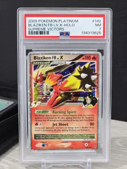 Pokemon Card Platinum Supreme Victors Blaziken FB LV X 2009 Holo 142/147 PSA 7 - Image 3