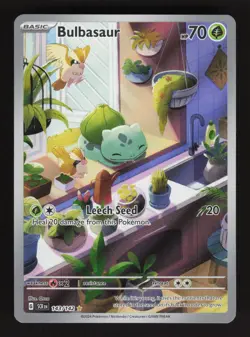 Bulbasaur 143/142 Pokemon Stellar Crown Holo Full Art Card - Image 1