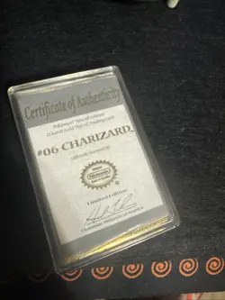 Pokemon 23k Gold Plated Charizard Burger King 1999 Pokeball Trading Card K1 - Image 2