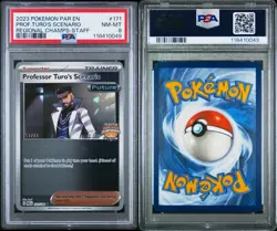 Pop 11 Pokemon Card PSA 8 Professor Turo's Scenario STAFF Regional Promo 171/182 - Image 3