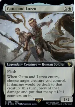 Gatta and Luzzu FOIL EXTENDED ART Commander: Final Fantasy Magic MTG NM - Image 1