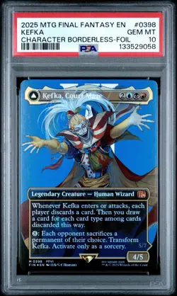 2025 MTG Kefka, Court Mage/Kefka, Ruler Of Ruin Borderless Foil #398 - PSA 10 - Image 1