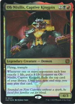 MTG: March of the Machine: Aftermath: Foil Ob Nixilis, Captive Kingpin: LP Con - Image 1