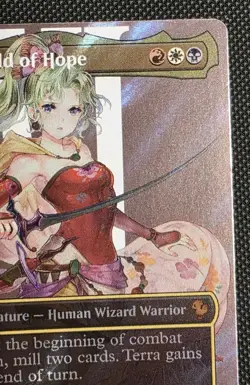 Terra, Herald of Hope (Borderless) (Surge Foil) Commander: Final Fantasy Foil - Image 3