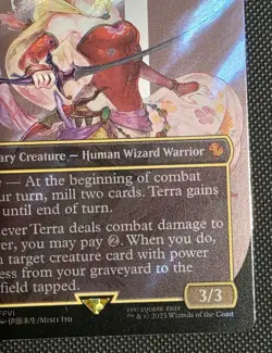 Terra, Herald of Hope (Borderless) (Surge Foil) Commander: Final Fantasy Foil - Image 4