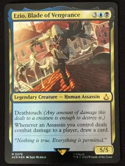 1x MTG Ezio, Blade of Vengeance (Foil) - Assassin's Creed (ACR) #275 - Magic - Image 1