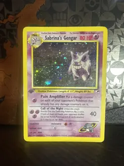 2000 Pokemon Sabrina's Gengar Gym Heroes 1st Edition Holo 014/132 MP- - Image 1