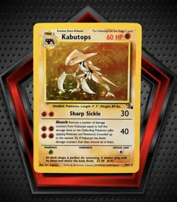 Kabutops 1999 Pokemon Fossil Holo Rare 9/62 TCG NM - Image 1