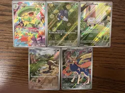Pokemon Illustration Rares Nymble Wooper Zacian Togedemaru Ludicolo - Image 1