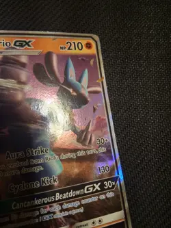 Pokemon TCG 2018 Lucario GX SM100 Ultra Rare Holo Black Star Promo-MP - Image 4