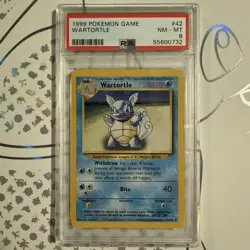 1999 POKEMON GAME WARTORTLE #42 PSA 8 NM-MT - Image 1