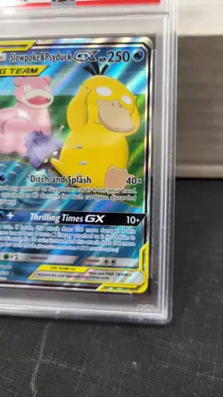 2019 SLOWPOKE & PSYDUCK GX FULL ART UNIFIED MINDS TAG TEAM POKEMON PSA 8 #218 - Image 3