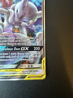 2019 Pokemon TCG SM Black Star Promo #SM191 Full Art Mewtwo & Mew GX - Image 2