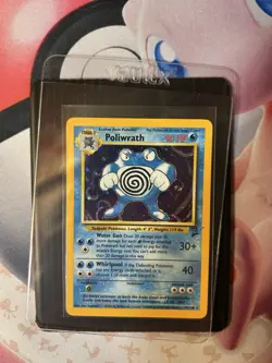 Pokemon TCG Poliwrath Holo Rare Base Set 2 15/130 SWiRL Great Condition Raw 2000 - Image 1