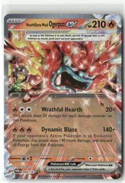 Pokemon Hearthflame Mask Ogerpon ex - Double Rare SV06: Twilight Masquerade 040/ - Image 1