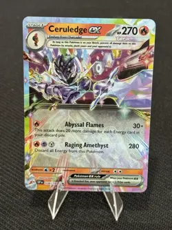 Pokemon TCG Ceruledge EX 036/191 SV08 Surging Sparks Holo Double Rare NM - Image 1
