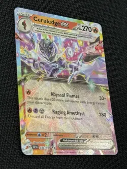 Pokemon TCG Ceruledge EX 036/191 SV08 Surging Sparks Holo Double Rare NM - Image 2