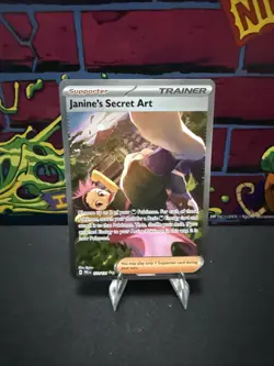 Pokemon TCG Janine's Secret Art Prismatic Evolutions Sir 173/131 NM/M Condition - Image 1