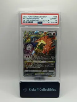 CHARIZARD VSTAR 2022 POKEMON SWSH UPC BLACK STAR PROMO #SWSH262 PSA 10 - Image 1