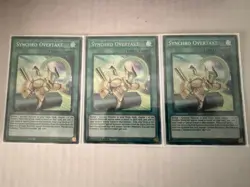 Synchro Overtake DAMA-EN067 1st Edition Secret Rare NM Playset (3 Copies) Yugioh - Image 1