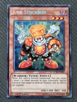 Yugioh Junk Synchron 1st Edition Secret Rare LC5D-EN002 NM - Image 1