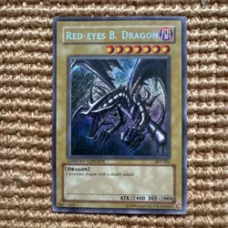 1996 TCG Limited Edition RED-EYES B. DRAGON HOLO RARE #BPT-005 - Image 1