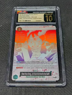 I Know You're Strong... OP13-040 3rd Anniversary Treasure Campaign Promo CGC 10 - Image 1