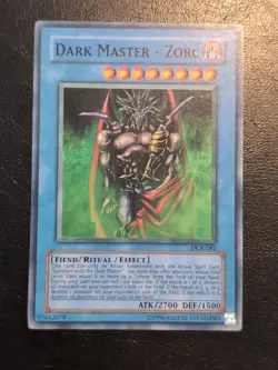Yu-Gi-Oh SUPER RARE HOLO CARD DARK MASTER ZORC DCR-082 1996 VINTAGE PRINT NM/VLP - Image 1