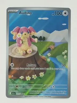 Pokemon TCG Audino S&V Black Bolt 151/086 Illustration Rare Card - Image 1