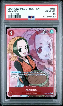 2024 ONE PIECE PRB01-PREM BOOSTER -ONE PIECE CARD THE BEST- FOIL MAKINO PSA 10 - Image 1